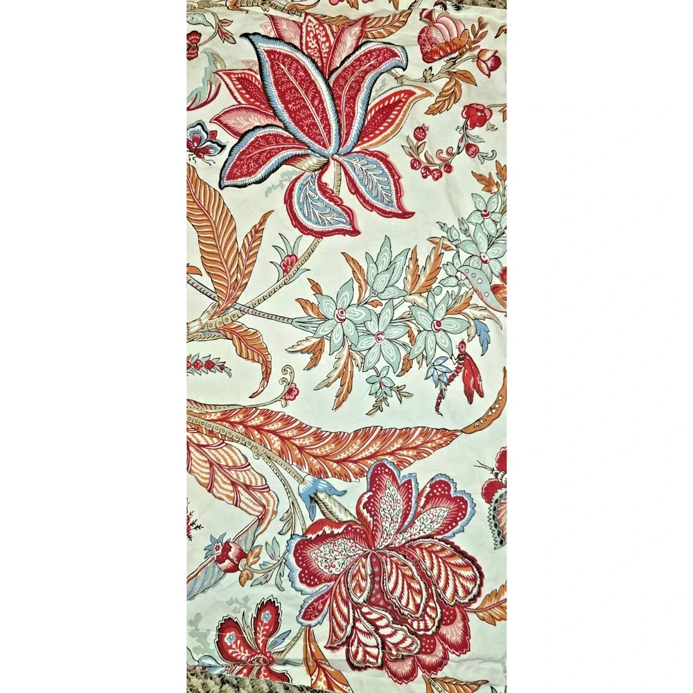 Pottery Barn Paisley Medallion Euro Pillow Sham Organic Cotton 28x28 Cottagecore